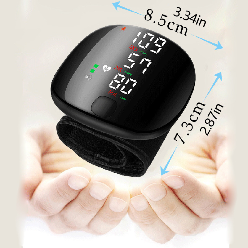 Wrist electronic blood pressure monitor arging Bluetooth English voice blood pressure monitor health