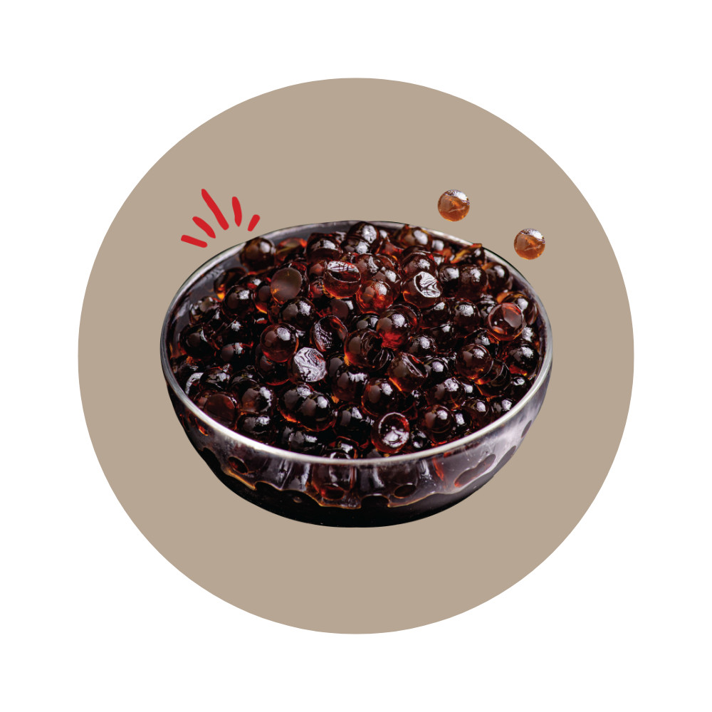 Sokoni49 Nata Jelly Boba Pearl Brown Sugar Gula Aren 500Gr- Boba To Eat Siap Saji Topping Dessert
