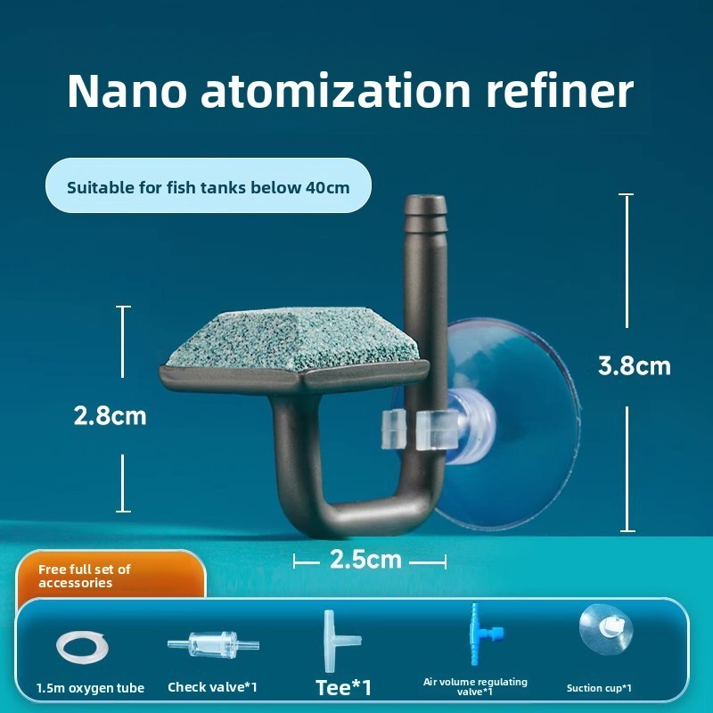 Yee Nano Air Stone ffuser-Ultra Fine Mist Bubble Plate for Aquarium Oxygenation - Silent Aerator wit