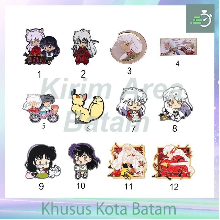 pin besi inuyasha kagome sesshomaru kirara sango