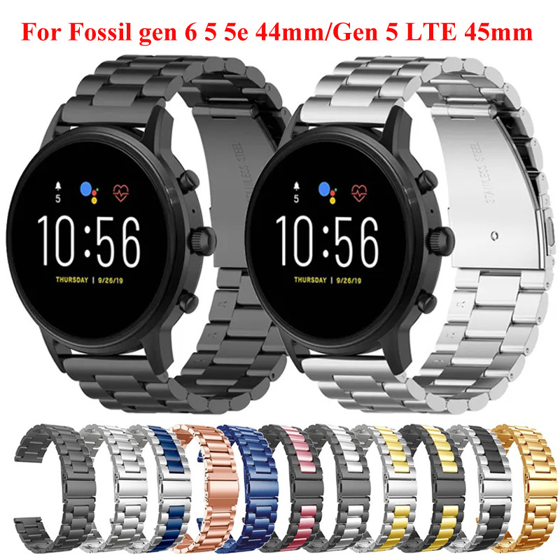 22mm Metal Strap For Fossil GEN 6 5 5e 44mm/GEN 5 LTE 45mm Stainless Steel Bracelet For Fossil Gen 5