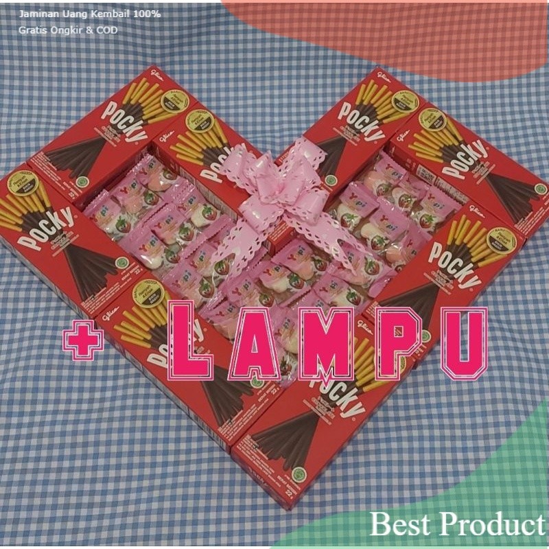 pocky love , coklat love Hampers coklat , snack box , coklat valentine , coklat box , parsel coklat 