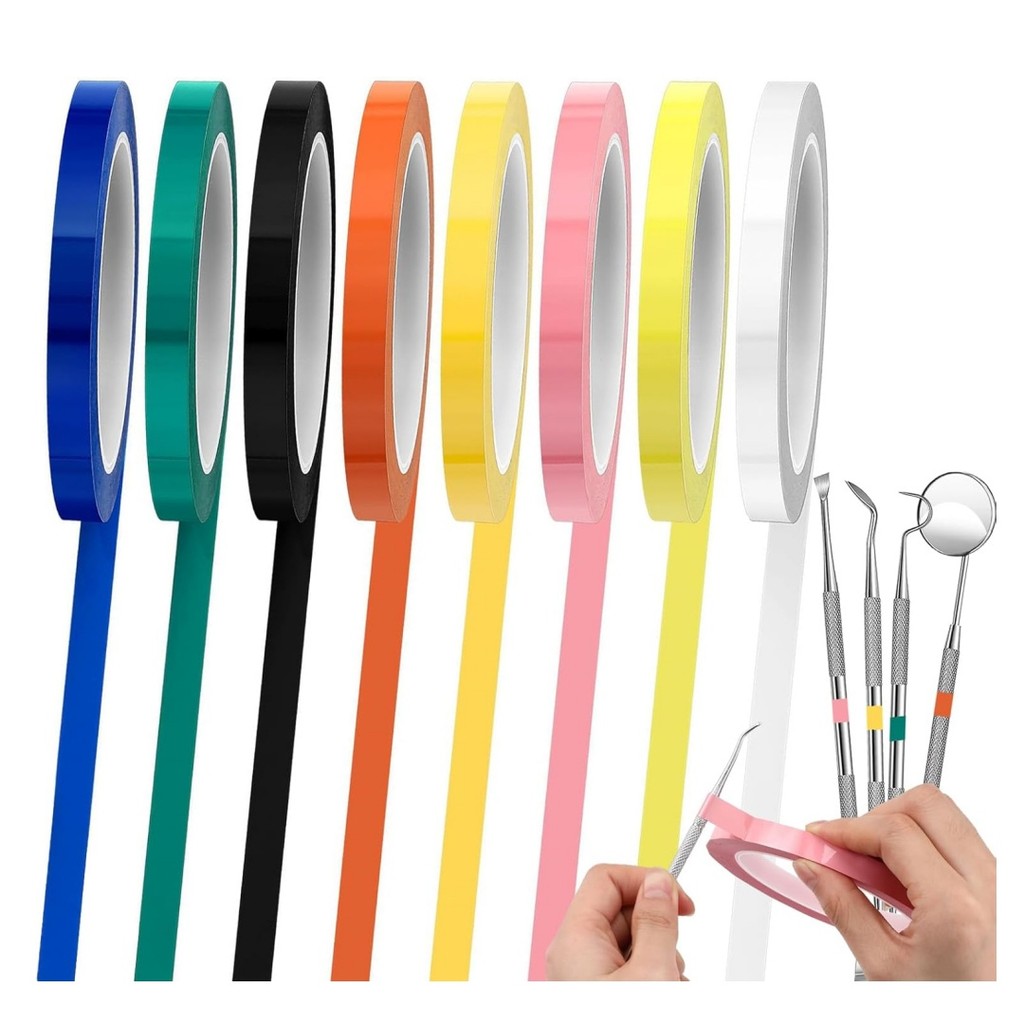 1 Roll Dental truments Tapes Autoclave Tape 9 Colors Surgical Autoclavable Marla Gum Tape 150° F Ste