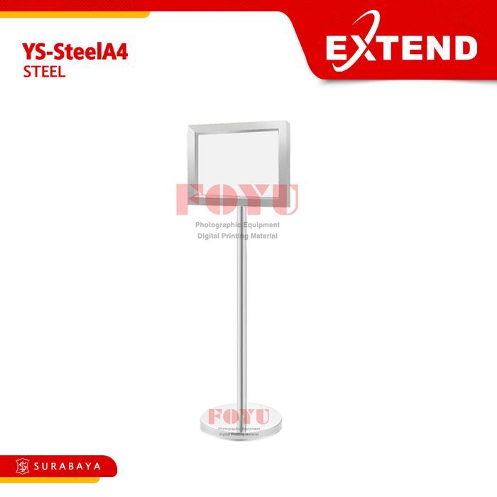 Extend Stand Display Poster YS Standing Banner Dua Sisi Frame Stainless Steel A4 A3 40x60 cm Gold Si