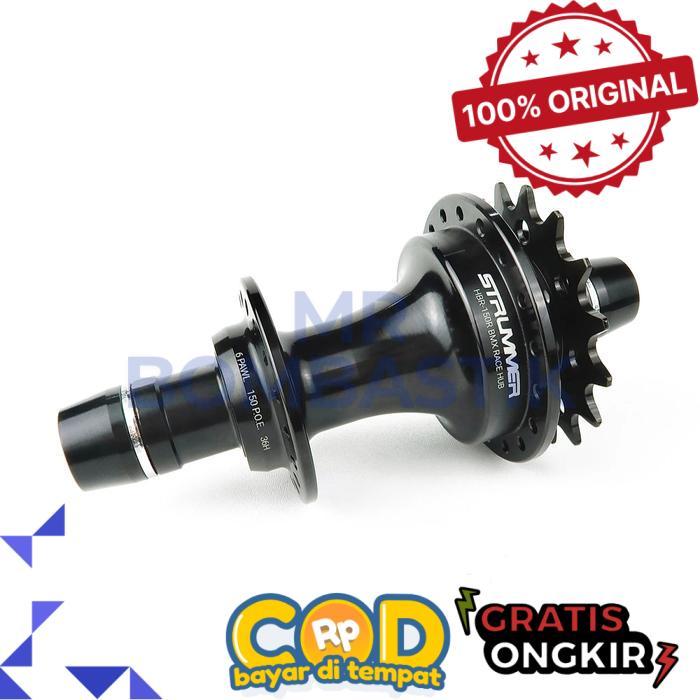 Strummer HBR-150R BMX Race Hub 36H with 16T Cog (Front/Rear) Hub Freehub Sepeda BMX - Rear Only