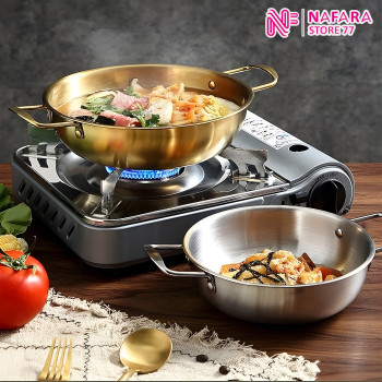 Panci Korea Noodle Pot Stainless Steel Anti Karat