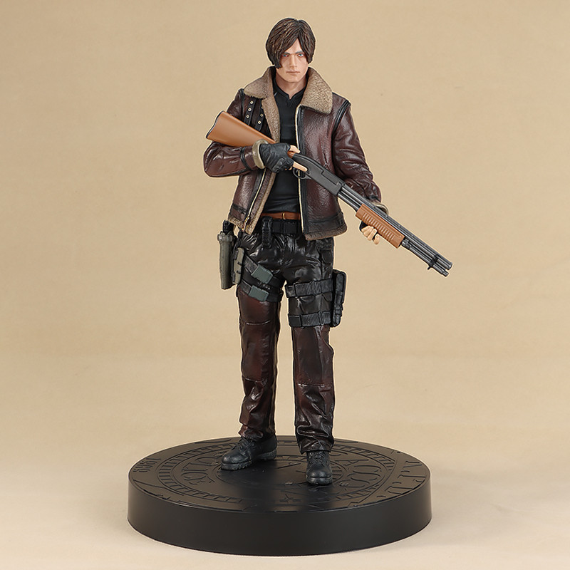 33cm Leon S. Kennedy PVC Action Figure Biohazard Game Leon GK Figure Statue Model Toys Kids Doll Gif