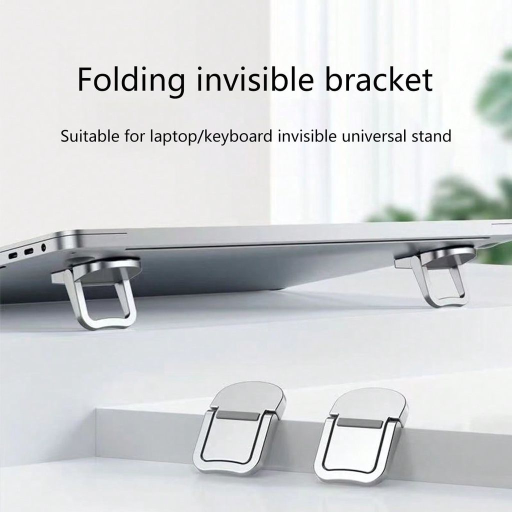Aluminum Alloy Laptop Stand, Portable Foldable Keyboard Stand, Elevated Cooling Stand, Universal Fol