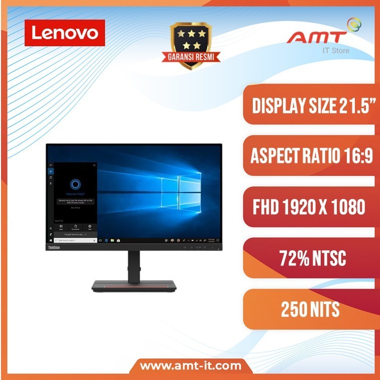 Lenovo Monitor ThinkVision S22e-20 21.5" FHD