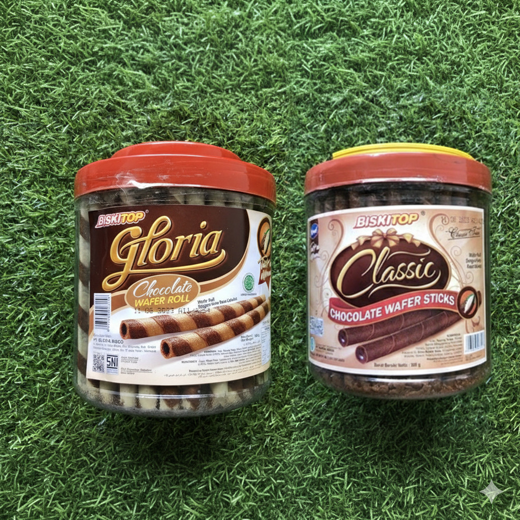 Biskitop Chocolate Wafer Sticks / Biskitop Gloria Chocolate Wafer Roll - 500gr