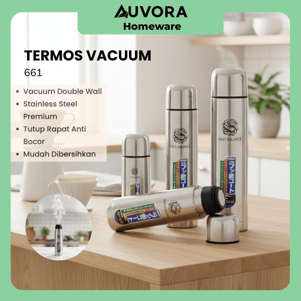 [FREE TAS] AUVORA Termos Air Panas Dingin Stainless Steel 200 350 500 750 1000 ML / Thermos Sultan S