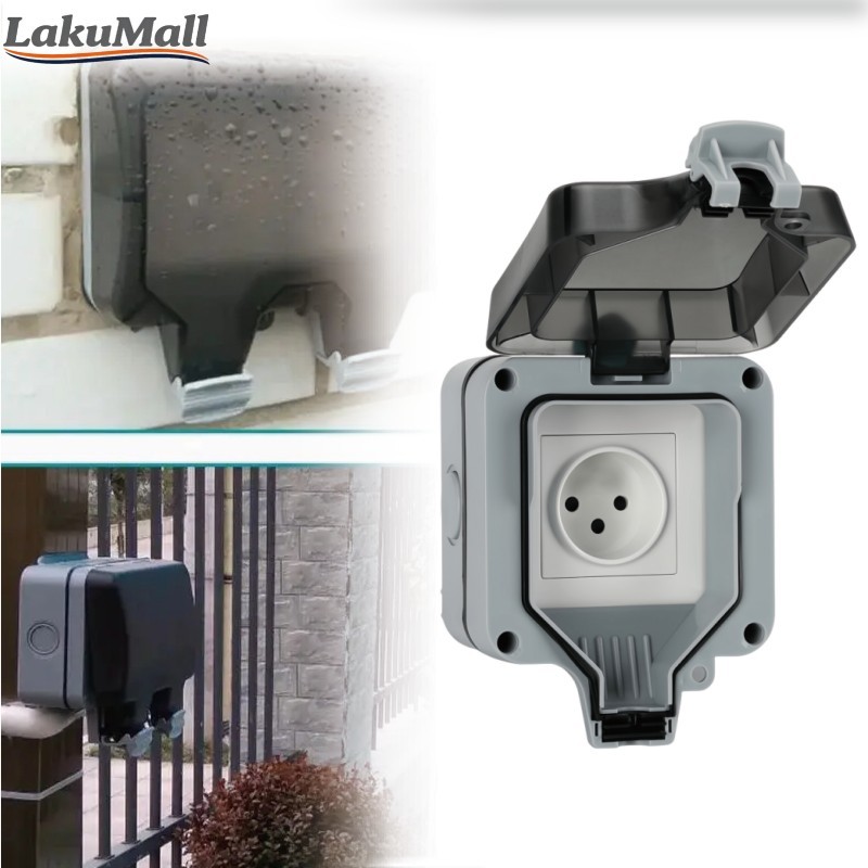 Stop Kontak Outdoor 50V-440V Waterproof IP66 Anti Air Hujan Debu untuk Luar Ruangan Kolom Listrik