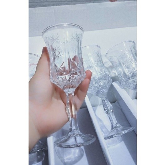 BARU Gelas kaca isi 6pcs/Gelas cantik kaca mewah/Gelas sirup/Gelas Wenie