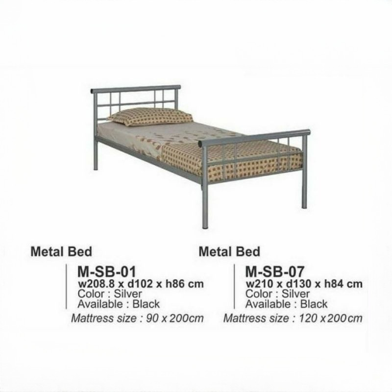 HAPPY IDEA - Ranjang Besi Kuat Kokoh Metal Bed Single ranjang single ranjang tunggal Tanpa Kasur Mur