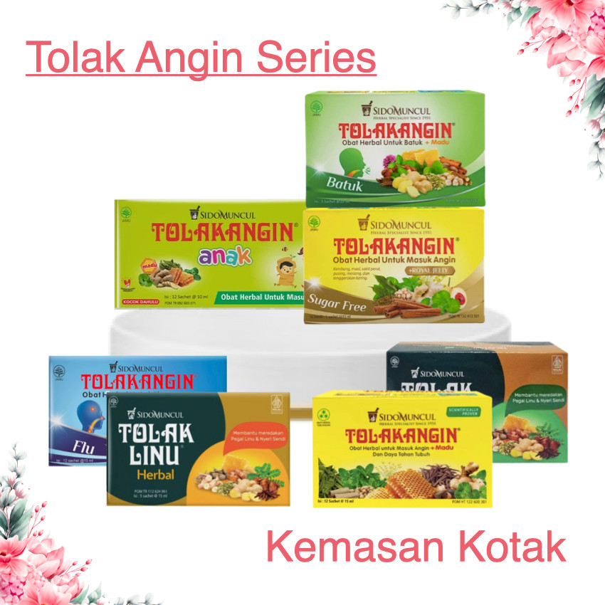 Tolak Angin Cair Paket Box Obat Herbal | Tolak Linu | Anak | Batuk | Flu