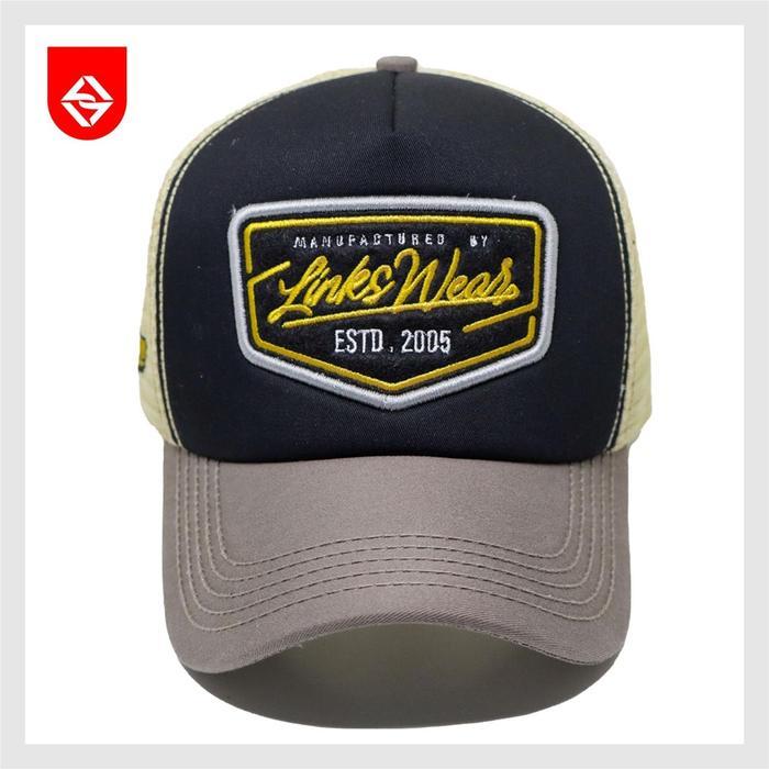 TOPI TRUCKER HATS PRIA LINKSWEAR ABU HITAM CREAM LTTGCA094 - ABU HITAM CREAM
