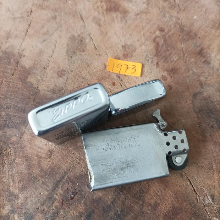 Zippo Slim Bekas Normal Utuh siap pakai Original Harga Satuan - 1973 Tremont