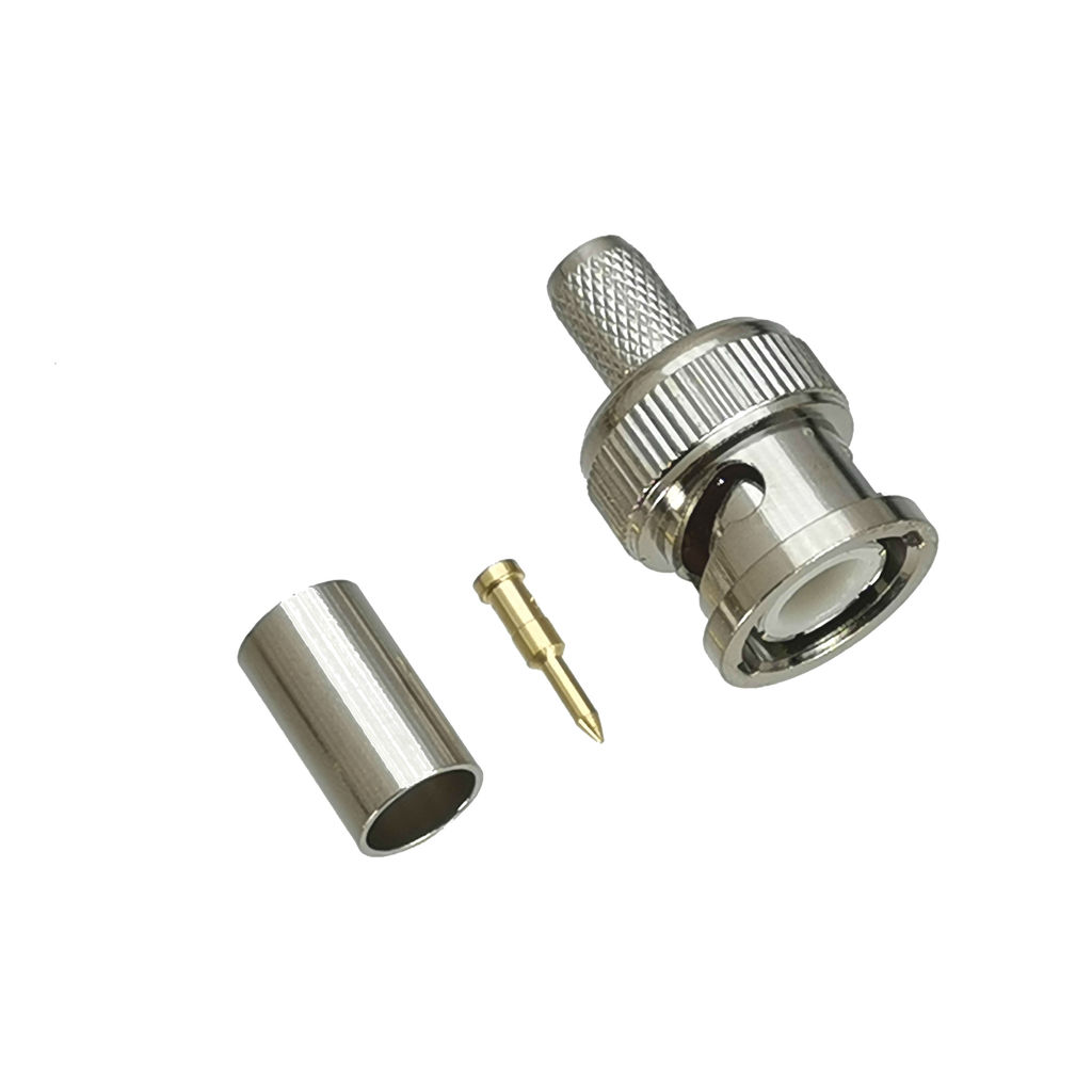 10 Buah Konektor BNC Male Plug Crimp untuk Kabel RG8X RG-8X LMR240 50ohm RF Adapter Coaxial Kualitas