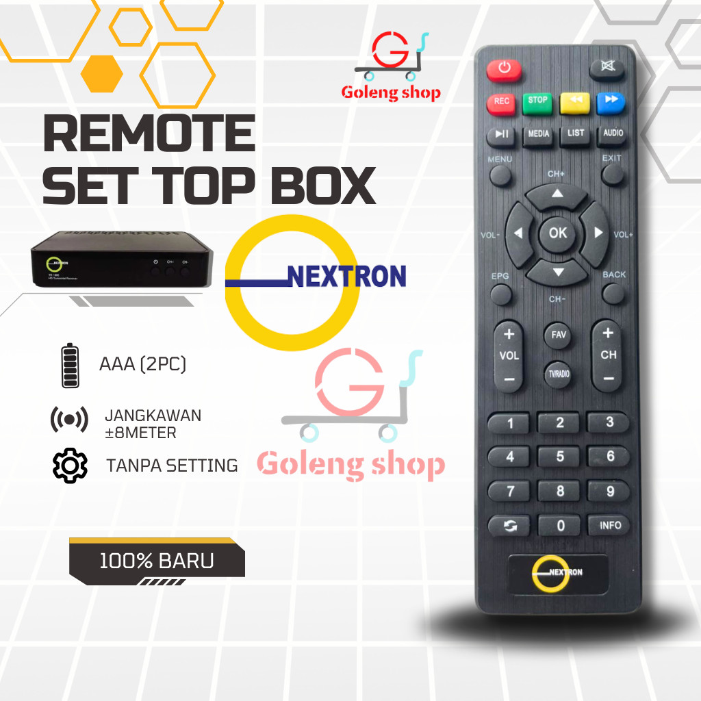 NEXTRON REMOTE REMOT STB SET TOP BOX NEXTRON TR1000
