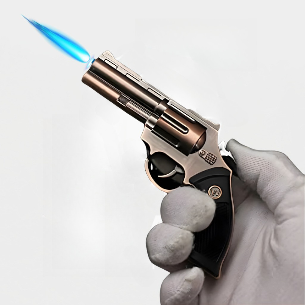 Korek Api Las Bentuk Pistol Revolver Ukuran Kecil