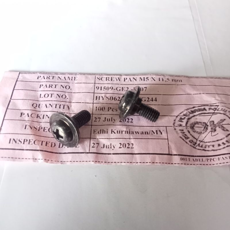 codbaut box body cover  baut dasi m5 × 11,5 baut 8,  originalori