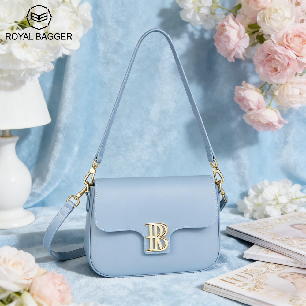 Tas Kotak Selempang untuk Wanita, dari Kulit Sapi Asli, Tas Bahu Kecil yang Elegan, Handbag Harian y