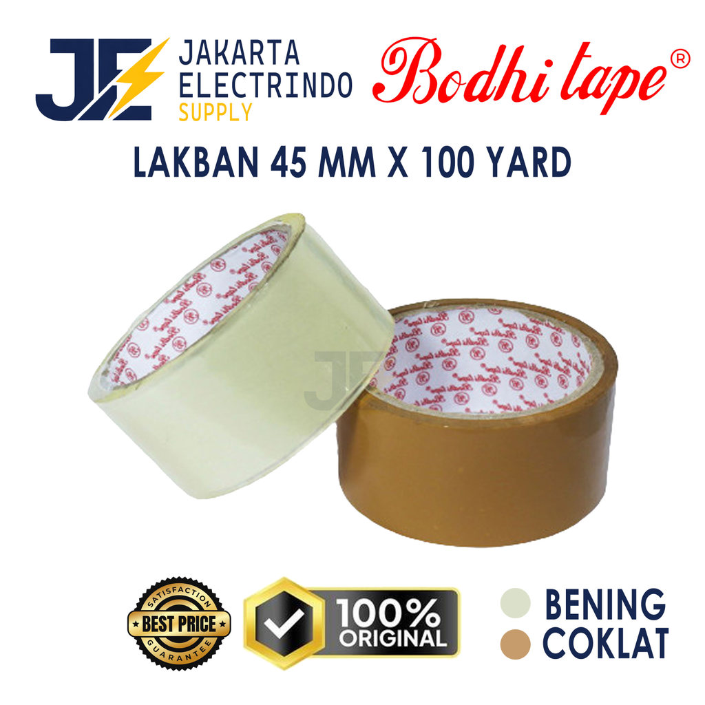 Lakban Bening / Coklat 45mm x 100 yard Plakban Selotip 2 inch 100yard