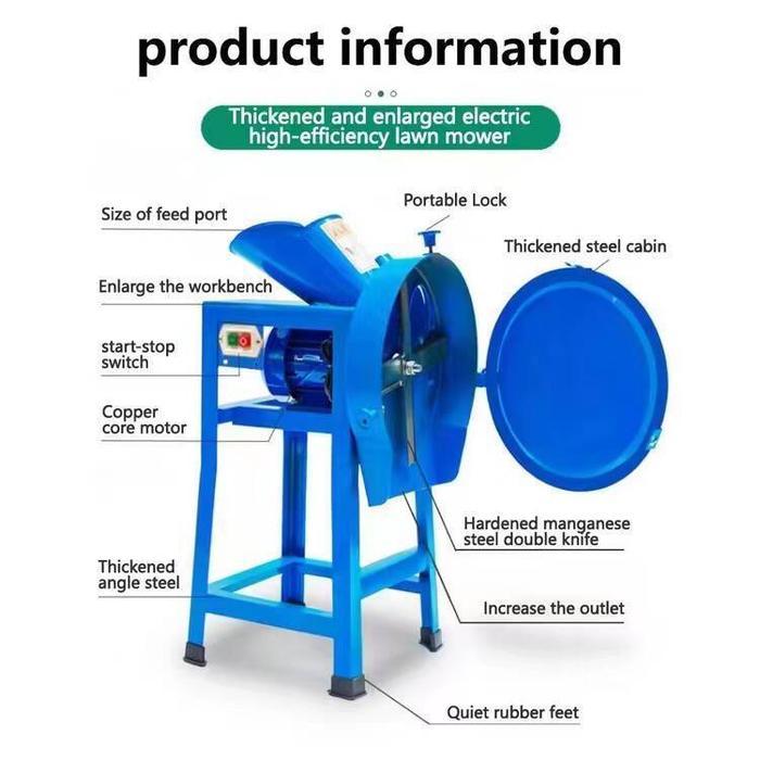 Pencacah Rumput Mesin cacah rumput listrik, - 380