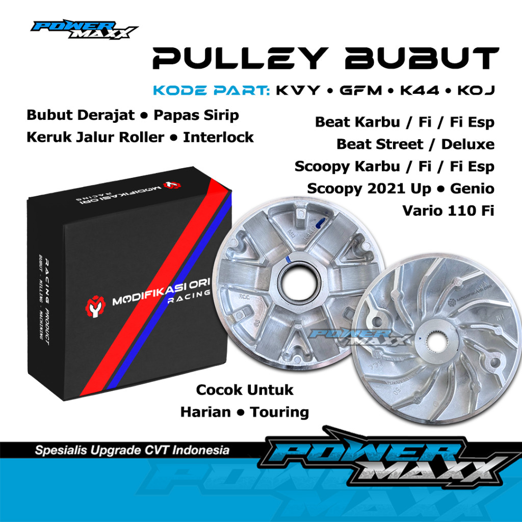 RUMAH ROLLER BEAT FI ESP PULLEY SCOOPY FI ESP KARBU KARBURATOR RACING BUBUT PULLEY BEAT FI RUMAH ROL