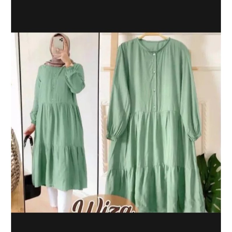 Tunik Wiza wanita crinkle airflow premium terlaris