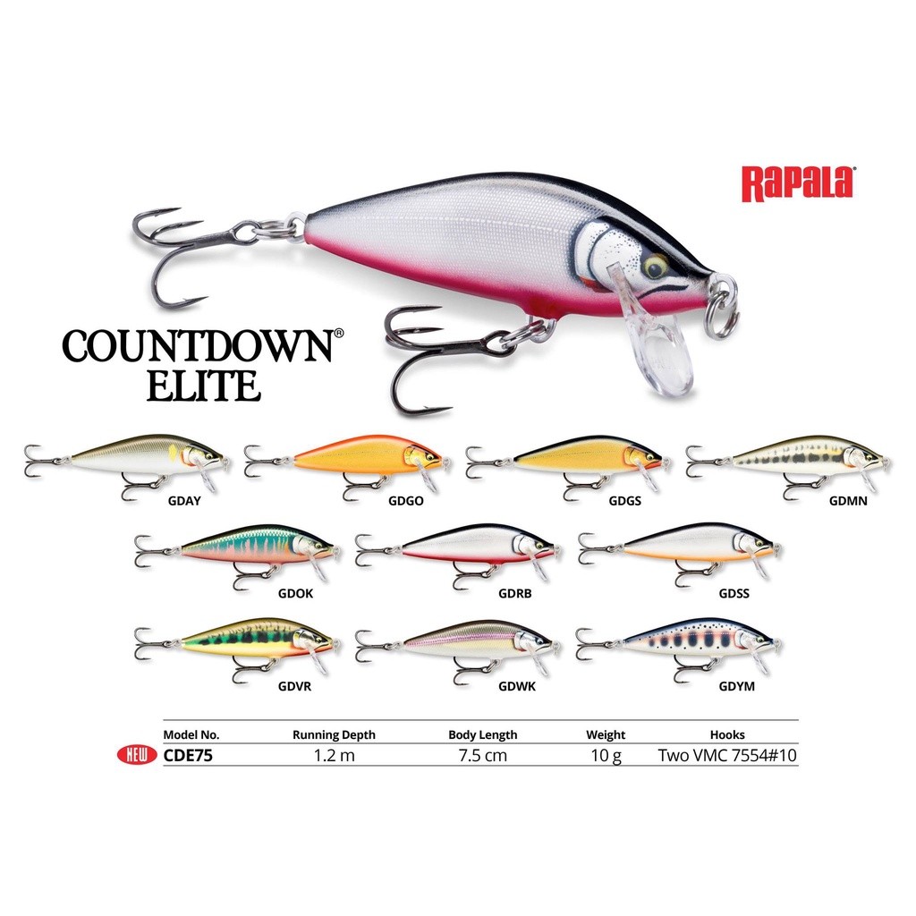 BISA (COD) Lure Rapala Countdown Elite Wobbler Balsa 5-10gr