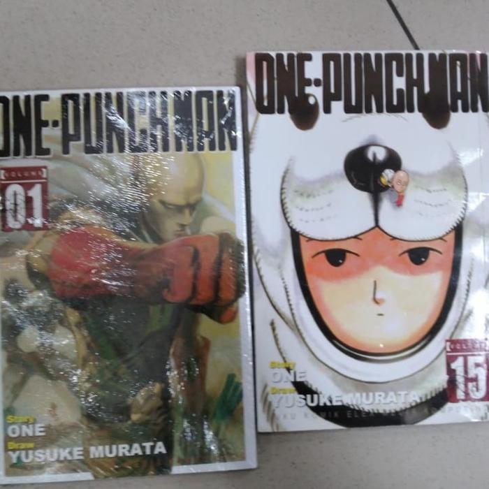 Komik One Punch Man vol 1 dan Vol 15 langka segel