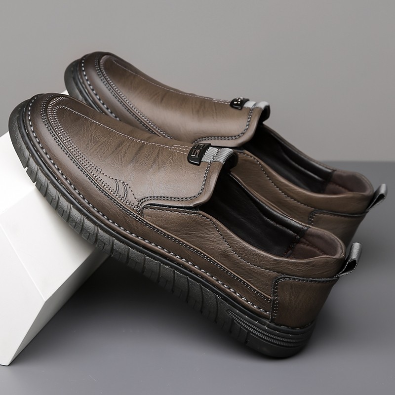 Sepatu Pantofel Pria Slip On Pria Kulit Sepatu Pantofel Formal Kerja Shoes