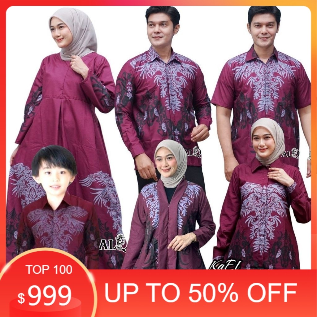 BIG SALE Seragam Batik Keluarga - Baju Couple Keluarga - Batik Keluarga Modern - Baju Lebaran Keluar