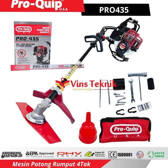BRUSH CUTTER 4TAK FULLSET LENGKAP TERBARU Mesin Potong Rumput 4 tak PRO-QUIP PRO435 Potong Rumput Be