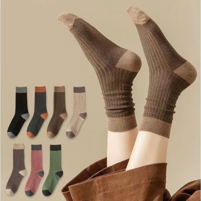 TERLARIS ENNWEN KK156 Kaos Kaki Wanita Vintage Classic Women Socks
