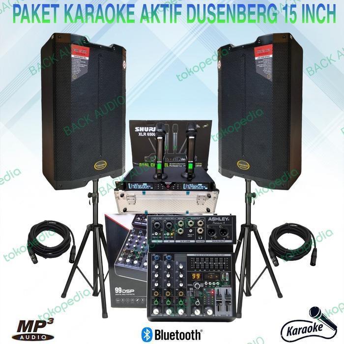 paket karaoke speaker aktif 15 inch dusenberg paket komplit karaoke 15