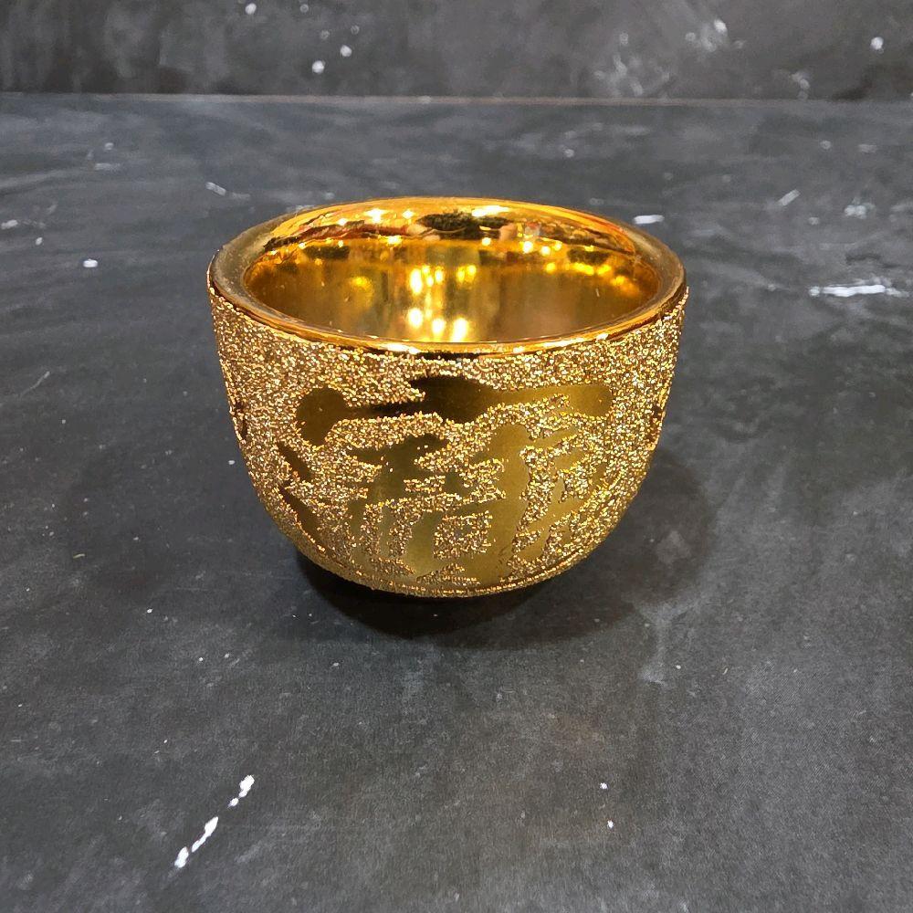 Cangkir Puja Gelas Sembahyang Cangkir Sembahyang Keramik Emas