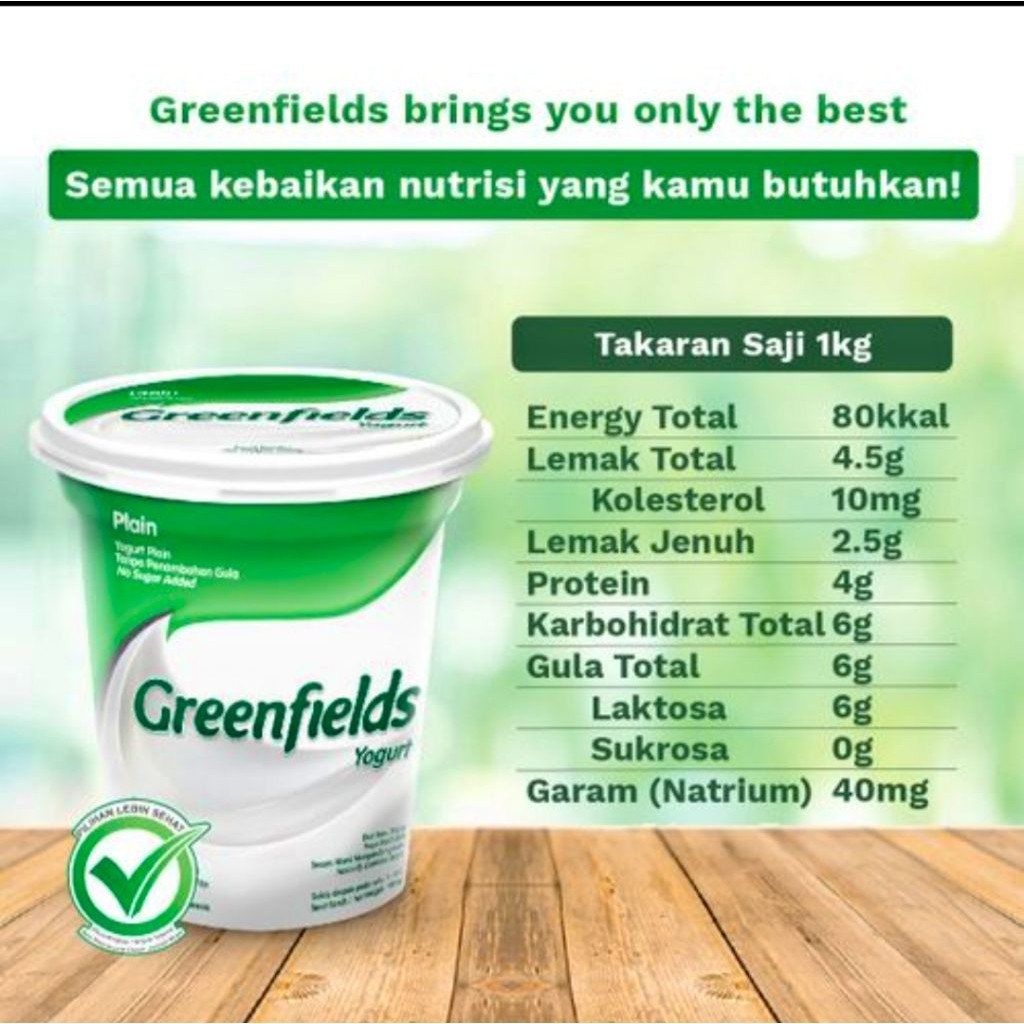 Yoghurt Plain Greenfields 1 Liter | Greenfields Yoghurt Plain 1 Liter -Best Price-