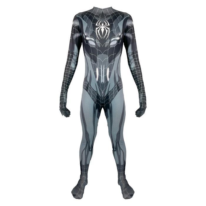 Lingerie Babydoll Cosplay Super Hero Spiderman Wanita Ketat Sexy SPD - Hitam abu, M