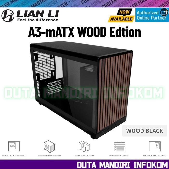 Lian Li A3 mATX GLASS - Tempered Glass Compact Mini Tower m-ATX Gaming Case I Dan Case SFF - GLASS B