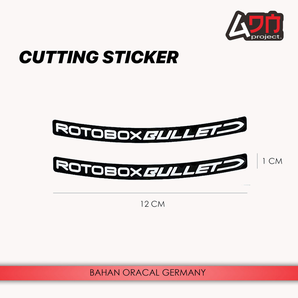 Stiker Velg Rotobox Bullet - Cutting