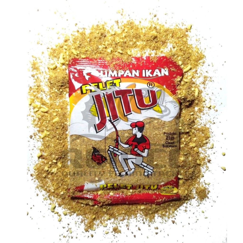 GROSIR Umpan Ikan JITU Pelet Merah 25Gram Gacor Nila