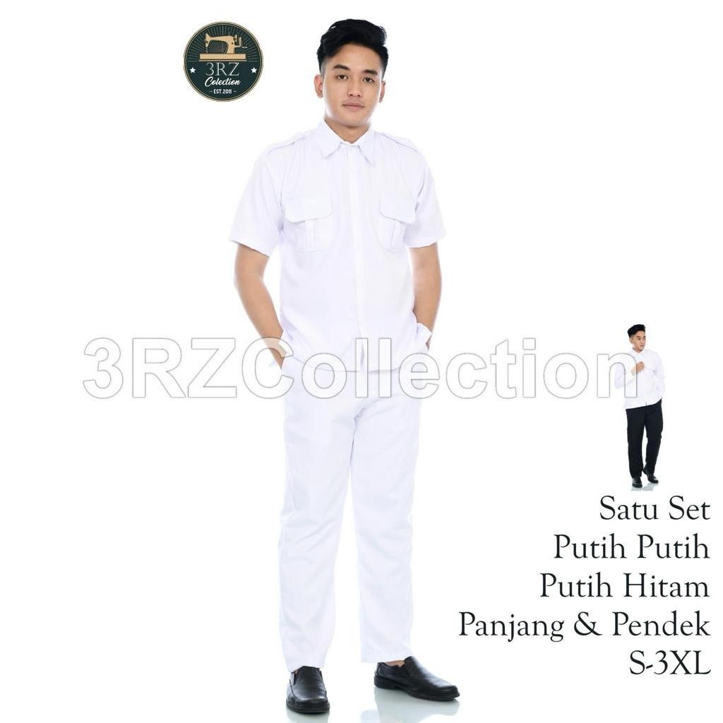 Promo Seragam Dinas Putih Pria Baju Pdh Putih Baju Pdl Putih Pns Pemda Seragam Putih AL Baju Perawat