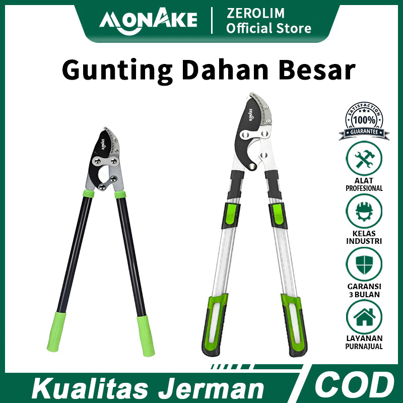 MONAKE JERMAN Gunting Taman Pemotong Dahan Besar 68-103CM besar Branch Cutters Gagang Panjang Tinggi