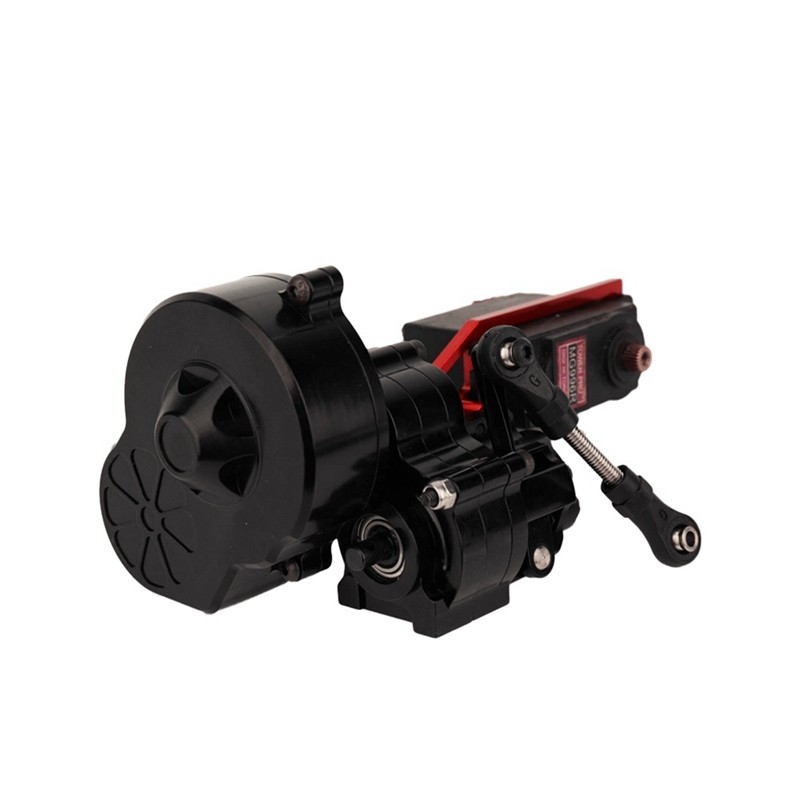 Metal Complete Gearbox Transmission Box With Dig Gear 1 Speed For 1/10 RC Crawler Car Axial SCX10 AX