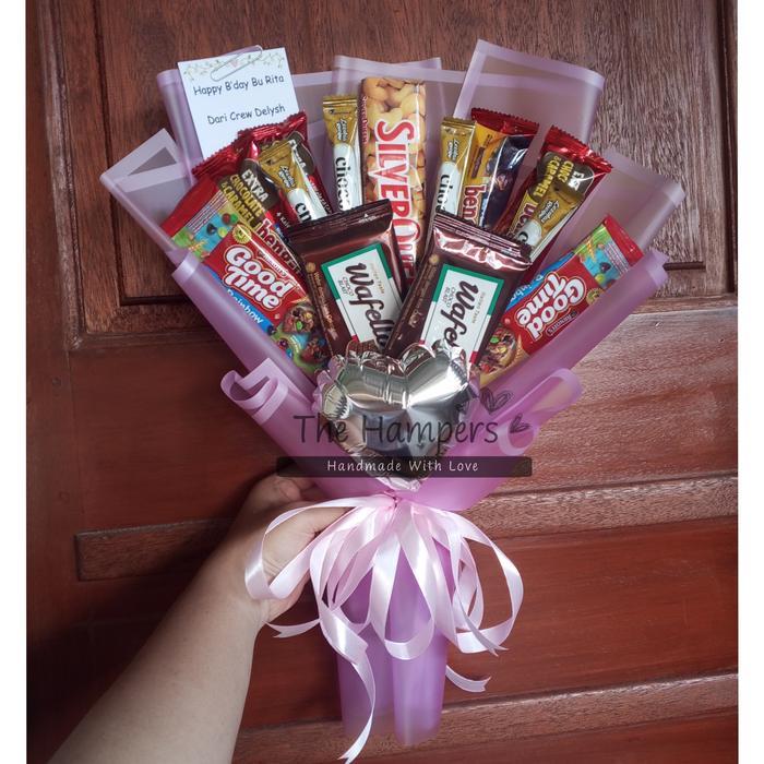 buket coklat silverqueen | buket snack murah | buket snack wisuda - silverqueen58gr Terlaris