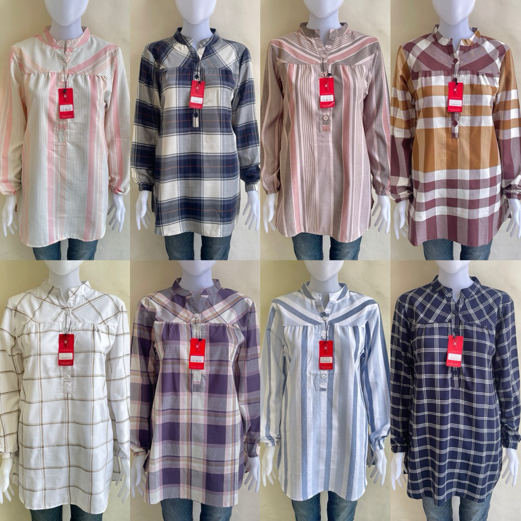 Tunik 3C Tunik 3 Coins Blouse 3C Kemeja Motif Blouse Daisy Kemeja Katun Triset Blouse 3 Coins kemeja