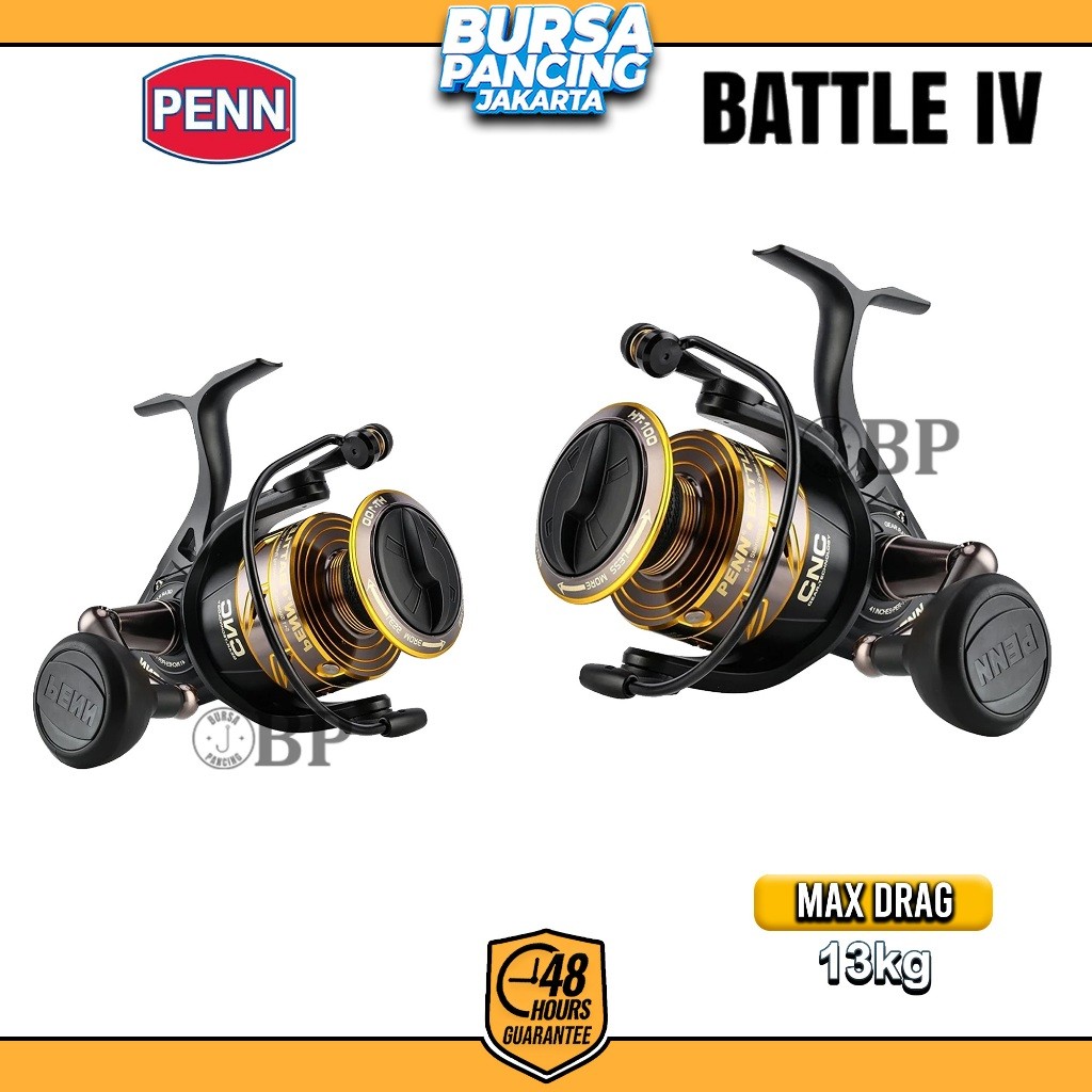 PENN Reel Pancing Spinning BATTLE IV 1000 - 10000 Hydro Armor Full Metal Body Sideplate Saltwater
