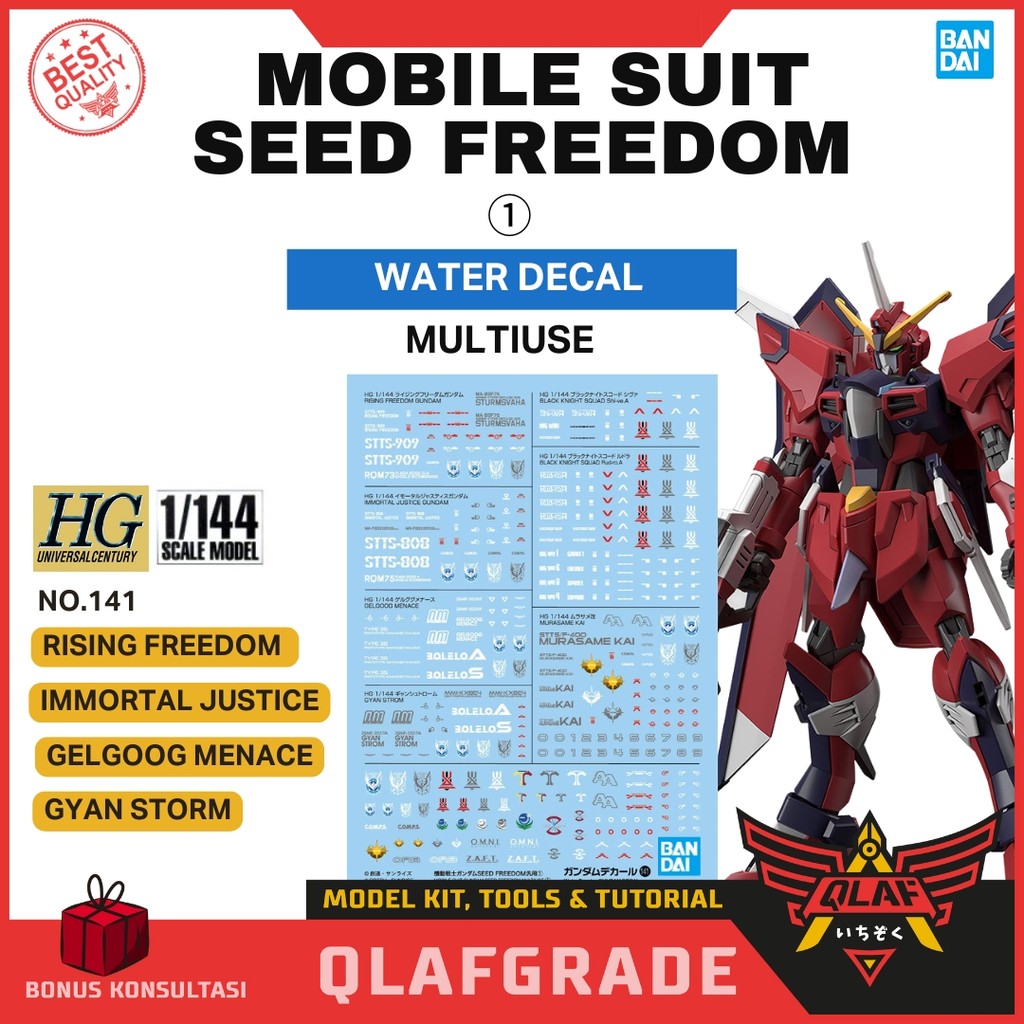 GUNDAM DECAL  SEED FREEDOM MULTIUSE 141 Bandai